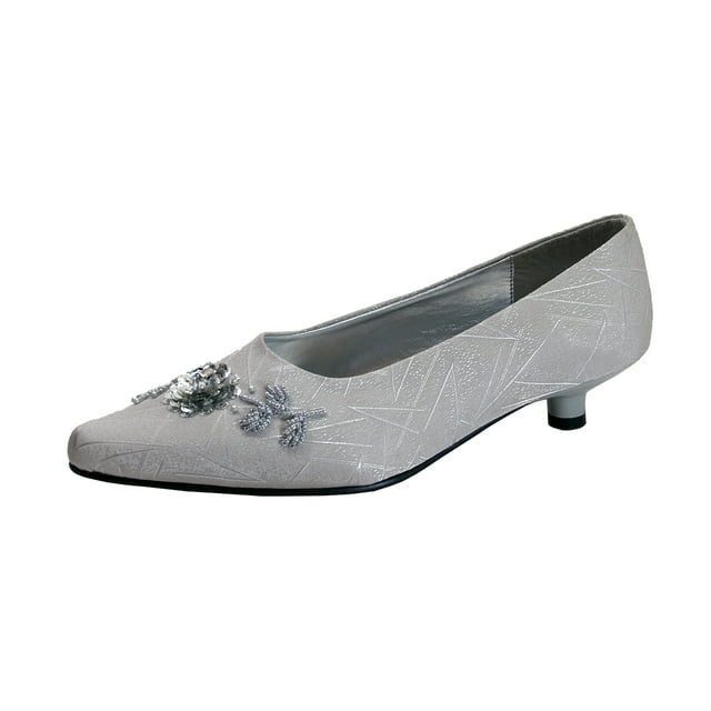 FLORAL Ayla Escarpins Habillés à Tige en Satin pour Femmes, Largeur Grand