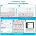 thumbnail image 4 of Cimetech Bluetooth Keyboard, Ultra-Slim Wireless Keyboard Quiet Portable Design with Built-in Rechargeable Battery, Fast Charging for iPad, iPhone, MacBook, Tablet, IOS, Android 3.0 and Above OS Pink, 4 of 8
