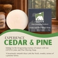 thumbnail image 3 of GENTS Men’s Shave Soap 97% All Natural, Cedar & Pine Scent, Rich Lather Wet Shaving Soap, Traditional Shave Soap Puck, 3 oz, 3 of 9