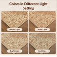 thumbnail image 7 of Design&I 8'x10' Washable Area Rug Sleek Flatweave Pet Friendly Vintage Orange Distressed Scroll Border Traditional Patterned Hippie Flowing for King Size Bedroom, Under Bed, 7 of 7