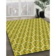 thumbnail image 3 of Ahgly Company Machine Washable Indoor Round Transitional Bold Yellow Area Rugs, 5' Round, 3 of 7
