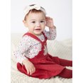 thumbnail image 5 of Disney Bambi Baby Girls Pinafore Dress, Top with Long Sleeves and Tights Set, 3-Piece, Sizes 0/3-24 Months, 5 of 11