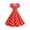 A003-Red, variant on Vintage Women 1950s Rockabilly Swing Dress 50s Retro Dresses for Women Hepburn Style Halterneck A-Line Dresses