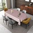 thumbnail image 5 of Rectangle Tablecloth 60x120 inch Tablecloth Stain and Wrinkle Resistant Washable Polyester Table Cloth, Decorative Fabric Table Cover for Dining Table, Buffet Parties and Camping Blush, 5 of 6