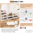 thumbnail image 6 of Costway Portable Shoe Rack Organizer 12-Cube 48 Pair Shoe Shelf Storage Cabinet with Hook White, 6 of 10