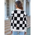 thumbnail image 6 of Women Fall Button Down Long Sleeve Cardigan Open Front Ribbed Knit Oversized Cardigan Sweaters Black XL, 6 of 7