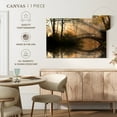 thumbnail image 5 of Elephant Stock Misty Park Bridge Wall Art - Horizontal Canvas Wall Art - Living Room Wall Decor - Architecture Canvas - Black And Orange Decor - 12" x 8", 5 of 8