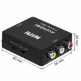 thumbnail image 3 of Convertidor AV RCA a HDMI 1080p 60 Hz Cable adaptador de audio Dispositivo de vídeo compuesto analógico a HDMI, 3 of 8