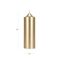 thumbnail image 2 of Mega Candles 6 pcs Unscented Gold Dome Top Round Pillar Candle, Hand Poured Premium Wax Candles 2 Inch x 6 Inch, Home Décor, Wedding Receptions, Baby Showers, Birthdays, Celebrations, Party & More, 2 of 2
