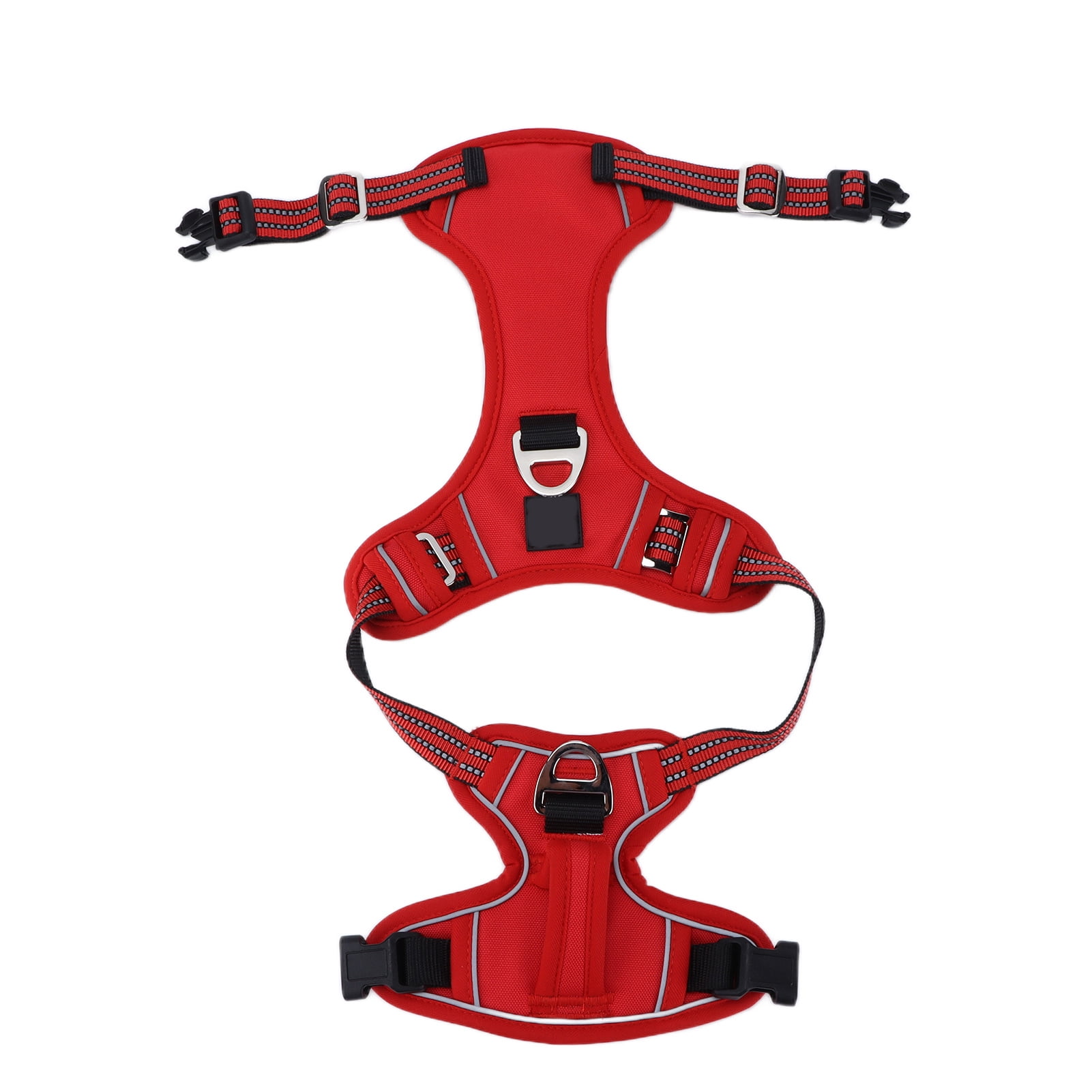 Nieyigj Premium Reflective No Pull Dog Harness Large Red - Adjustable Pet Vest with Sturdy Handle for Walking and Training, Breathable Comfort (12.60 inches / 32 cm)