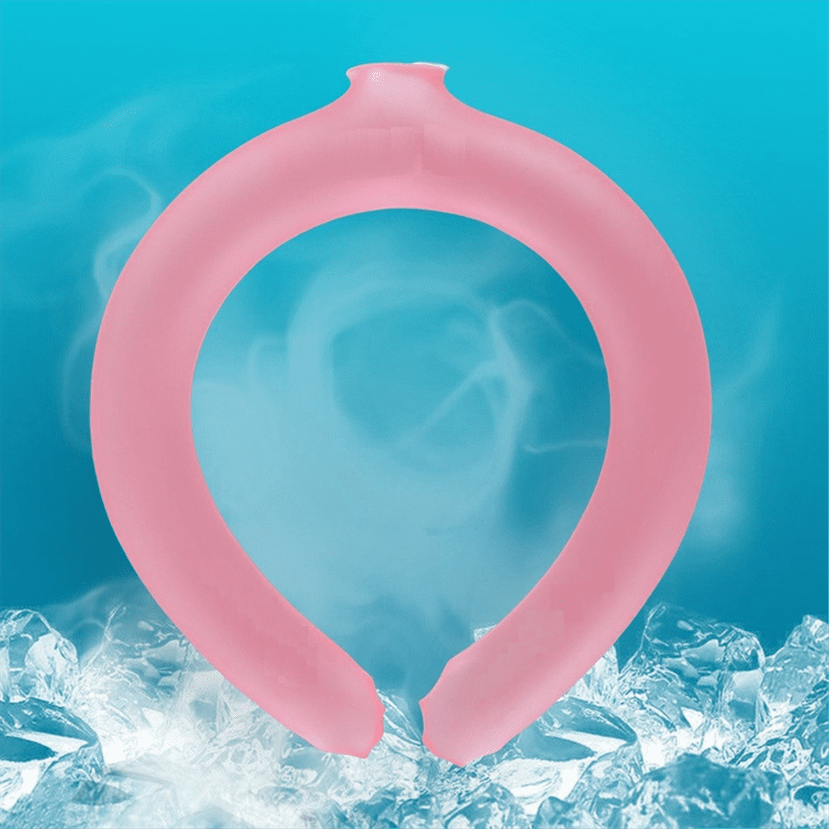 Ice Ring, Neck Pack, Cooling Tube, Reusable Wearable Cooler for Hot Summer Weather Indoor and Outdoor