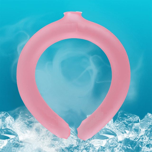 Anneau de Glace, Pack de Glace pour le Cou, Tube de Refroidissement pour le Cou, Refroidisseur de Cou Réutilisable pour Temps Chaud en Été Intérieur et Extérieur