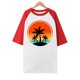 thumbnail image 4 of Tops con estampado de sol de playa de manga corta de ocio con cuello redondo de verano para mujer OAVQHLG3B Store  lin121212, 4 of 5