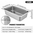 thumbnail image 4 of KFFKFF Set of 6 Steam Table Pans, Dimensions 20.9 x 12.8 x 5.9 Inch, Full Size 20.5L Deep Food Storage, Stainless Steel Oven Tray, Hotel Pans, Anti-Jam Steam Table Food Pan, 4 of 8