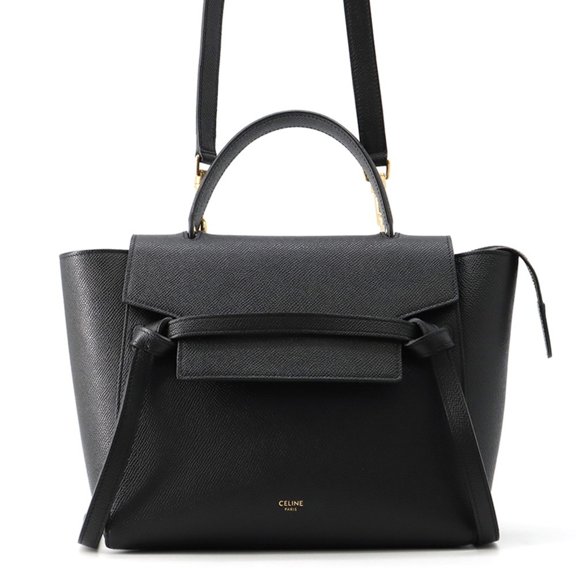 Pre-Owned Celine Handbag Belt Bag Micro 189153 CELINE 2-way Shoulder Black