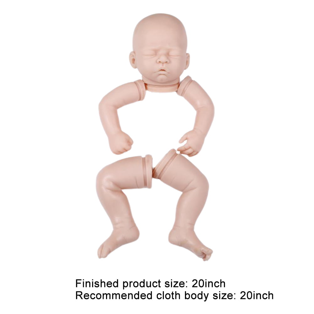 Reborn Doll Kit with 3/4 Limbs newborn Supply Doll Kits Unpainted 20'' Handmade