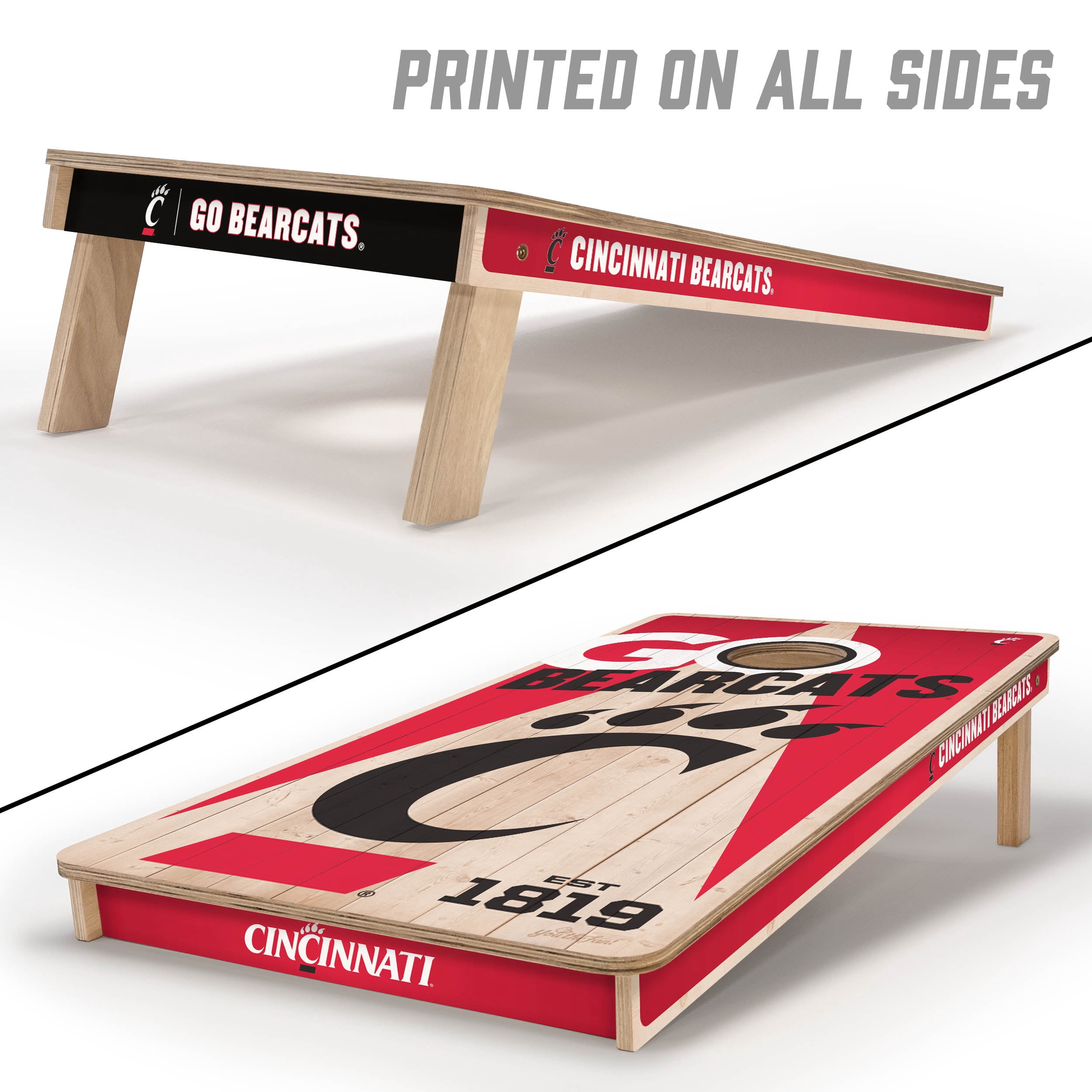 YouTheFan NCAA Cincinnati Bearcats 2' x 4' Cornhole Game No Bags