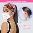 thumbnail image 3 of Tzou 4pcs Women Boho Headbands with Button Hair Bands Wide Elastic Sports Headwear No Slip Fashion Workout Headwrap Hair Styling Accessories for Girls Nurse Mask Yoga Running Ear Saver Set 5, 3 of 7