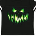 thumbnail image 4 of Inktastic Viciously Grinning Pumpkin Face in Lime Green Glow Boys or Girls Toddler T-Shirt, 4 of 5