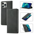 thumbnail image 1 of SaniMore for iPhone 14 Pro Max 6.7" 2022 Case, Prumiem PU Leather Wallet Kickstand Cover Magnetic Flip Design Card Slots Shockproof Anti-drop TPU Full Body Protective Shell, Black, 1 of 8