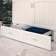 Bowery Hill Traditional Solid Wood Murphy Queen Bed in White