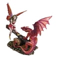 thumbnail image 6 of Ebros Amy Brown Elf Fire Fairy with Red Dragon On Wood Logs Seesaw Statue 8.5" H, 6 of 10