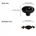 thumbnail image 2 of Pomos de armario Kelier Vintage Retro Mushroom, 7,4 x 3,2 cm, negros, 2 of 7