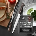 thumbnail image 6 of 12Inch Carving Knife & 7 Inch Fork Set,Carving Set for Turkey, Meat, BBQ, Brisket, Full Tang Slicing Knife with Christmas Elegant Box,Wooden Handle, 6 of 12