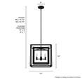 thumbnail image 6 of Hunter - Doherty 4-light Natural Black Iron, Small Chandelier, Dimmable, Casual Style, Square Shaped, for Bedrooms, Dining, Living Rooms - 19400, 6 of 7