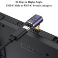 thumbnail image 2 of Adaptador AuVipal USB C macho a hembra en ángulo recto de 90 grados, 2 of 7