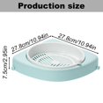 thumbnail image 2 of melotizhi Stainless Dish Rack Corner Storage HolderPlastic 360° RotateToilet Cosmetics Dish Storage Rack Large, White, 2 of 7