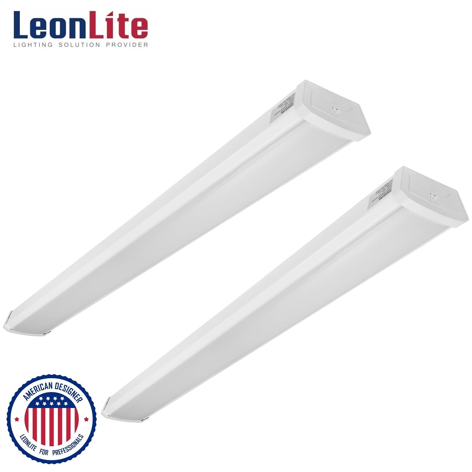LEONLITE 2 Pack 40W 4ft LED Shop Lights, 4000lm Flush Mount Ceiling