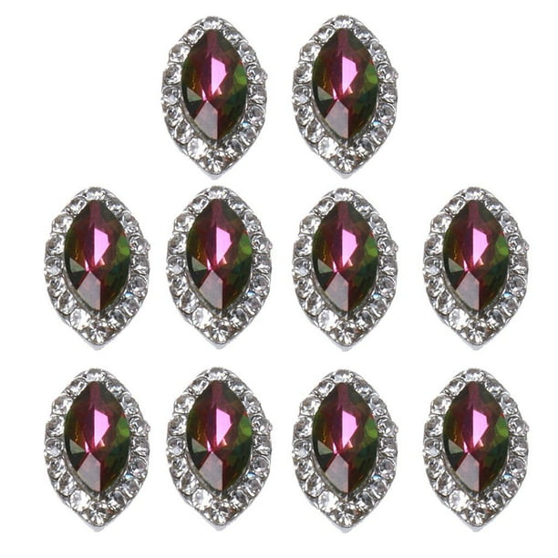 10pcs Jewelry Glitter Rhinestones DIY Nail Art Decors Plata 30 Colco Decoraciones Del Arte Del Clavo