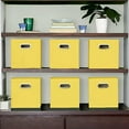 thumbnail image 3 of 6 ct Open Fabric Cube Storage Bins, Golden Yellow, 3 of 5