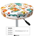 thumbnail image 4 of Daiia Fall Pumpkins And Sunflowers Stool Covers Round,Round Bar Stool Covers Waterproof Bar Chair Covers Washable Stool Cushion Slipcover for 12-14 Inch Chair-12 inch, 4 of 7