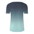 thumbnail image 5 of Sweet Home Farm V Neck T Shirts for Women Summer Tops 2025 Trendy Boho Floral Print Tunic Casual Loose Blouse Short Sleeve Shirts Blue, 5 of 5