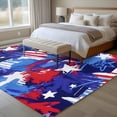 thumbnail image 5 of Abstract White Star Washable Area Rug 5 x 7 ft Red Blue Ink Splatter Graffiti Modern, Soft Non Slip Rugs Stain Repellent Indoor Felt Carpet for Living Dining Room Bedroom Home Office, 5 of 9