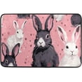 thumbnail image 3 of FREEAMG Easter Cute Rabbit Bath Curtain Rugs Sets 2 Pcs, Bathroom Theme Set with Shower Curtain and Non-Slip Carpet -12 Hooks-60X72in, 3 of 7