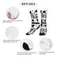thumbnail image 5 of Women's Men's Hockey Player Colorful Novelty Pattern Crew Athletic Socks, 5 of 7