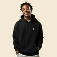 thumbnail image 4 of Dalix Yin Yang Embroidered Fleece Zip Hoodie Cold Fall Winter Mens in Black 2XL XX-Large, 4 of 5