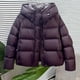 thumbnail image 1 of Parkas de manga larga para mujer, moda de color sólido, informal, con cremallera, acolchadas, abrigadas, protección contra el frío, blusa de poliéster para mujer, 1 of 3