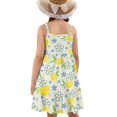 thumbnail image 2 of Uourmeti Dachshund Donuts Print Girls Cute Dress Causal Spring Summer Sundress Girls Cute A Line Midi Swing Dresses for Kids Causal Clothes, 2 of 7