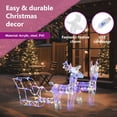 thumbnail image 5 of vidaXL Christmas Decoration Lighted Reindeer and Sleigh with LEDs Acrylic, 5 of 9