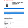 thumbnail image 2 of Headlight Bulb - Compatible with 2014 - 2019 Nissan Versa Note 2015 2016 2017 2018, 2 of 2