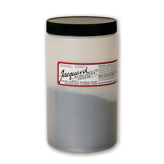 Jacquard Acid Dye for Wool, Silk and Other Protein Fibers, 1 Pound Jar, Concentrated Powder, Fire Red 618