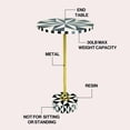 thumbnail image 4 of JONATHAN Y Black, White and Gold Metal and Resin End Table, 23.5" Art Deco Glam Round Star Patterned Accent Table for Living Room or Bedroom END1003C, 4 of 8