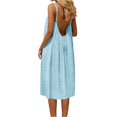 thumbnail image 3 of XIAOCHA Women's Tie-Back Midi Dress Spaghetti-Strap Low-Back Summer Vacation Slip Tunic Gown, 3 of 7