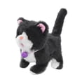 thumbnail image 3 of Juguete electrónico de simulación de gato que camina con función de cola de meneo suave con Gris, 3 of 9