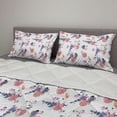 thumbnail image 2 of Birds Comforter & Sham Bedding Set, Floral Tropical Composition with Monstera Leaves and Animals Exotic Summer Design, 3 pcs Duvet Set Microfiber Filling Quilt, 5 Sizes, Multicolor, by Ambesonne, 2 of 4