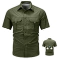 thumbnail image 2 of Button Up Shirt Men Big and Tall Shirts Short Sleeve Plus Size Shirt Casual Textured Summer Vacation Tops, 2 of 8